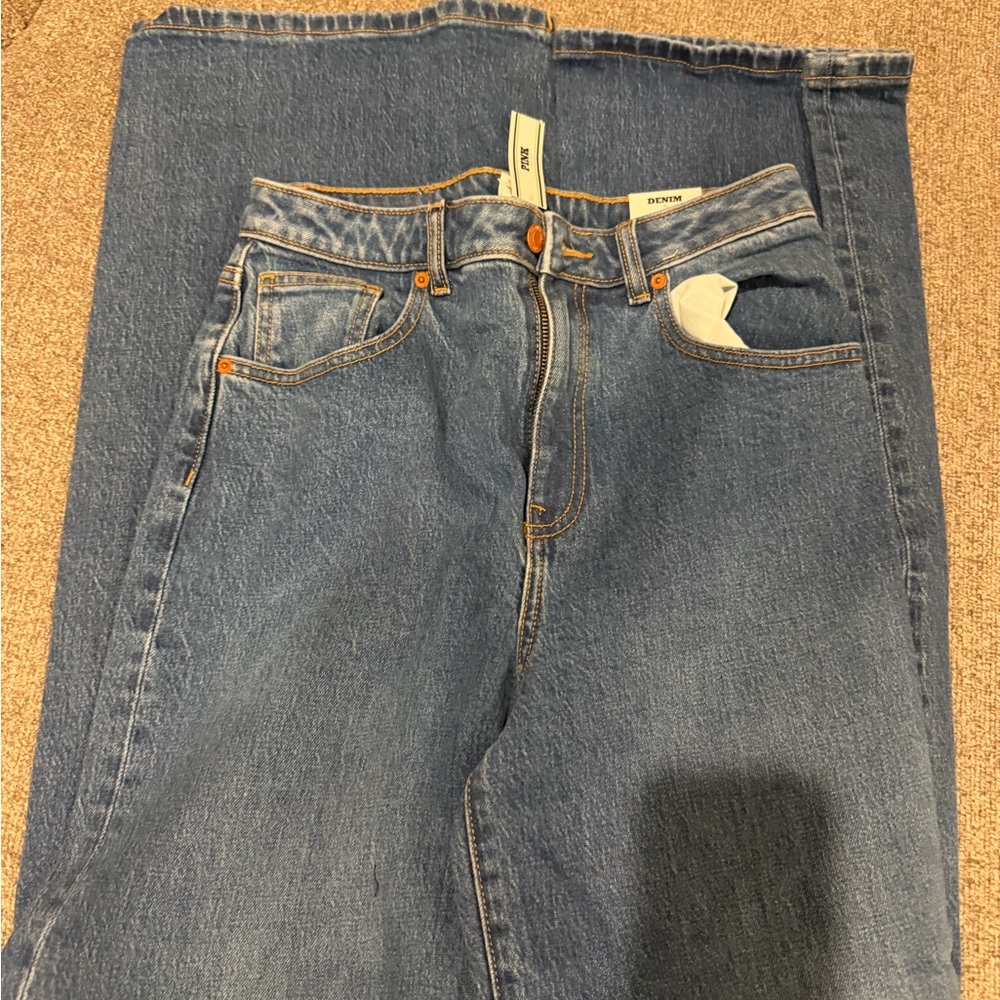 Denim by Pink Straight Wide Leg Jeans